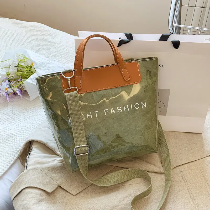 Women Transparent Paper Tote Bag 2025 Large Capacity - Image 5