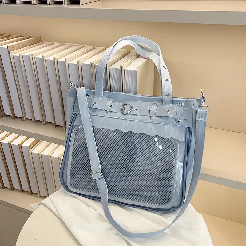 2025 Transparent Square Handbag with Mesh Design - Image 8