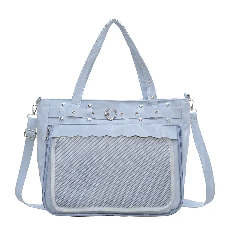 2025 Transparent Square Handbag with Mesh Design - Image 9