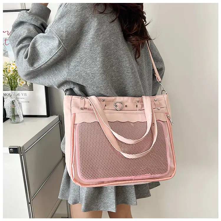 2025 Transparent Square Handbag with Mesh Design — feature 10