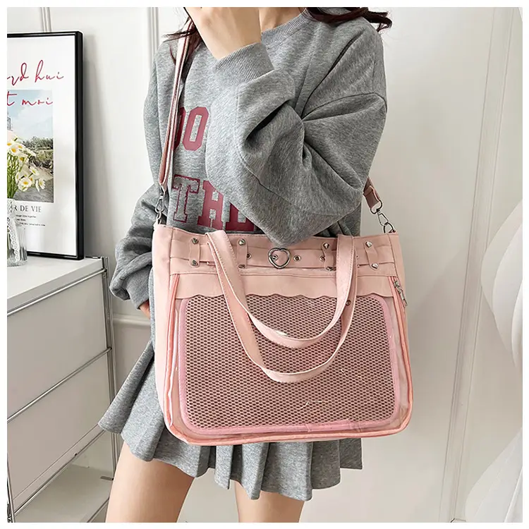 2025 Transparent Square Handbag with Mesh Design — feature 11