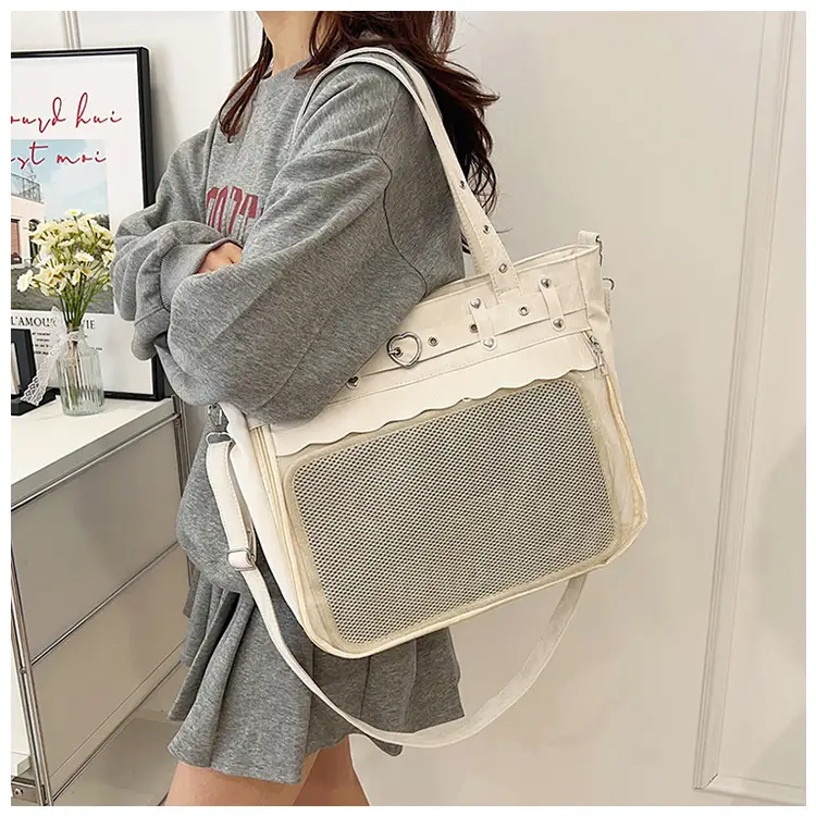 2025 Transparent Square Handbag with Mesh Design — feature 12