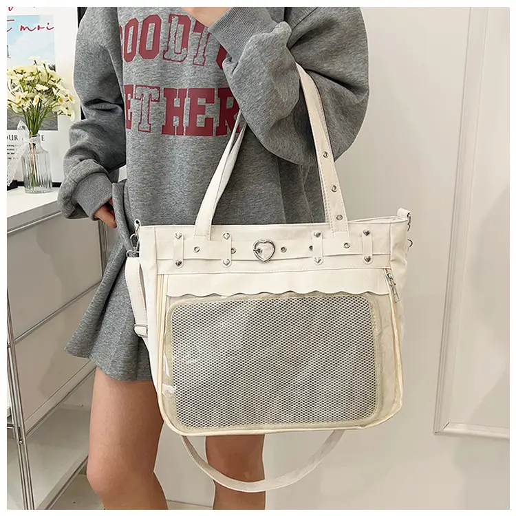 2025 Transparent Square Handbag with Mesh Design — feature 13