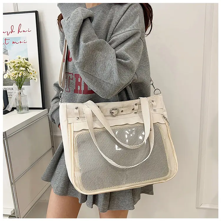 2025 Transparent Square Handbag with Mesh Design — feature 14