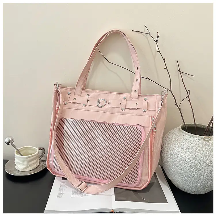 2025 Transparent Square Handbag with Mesh Design — feature 19
