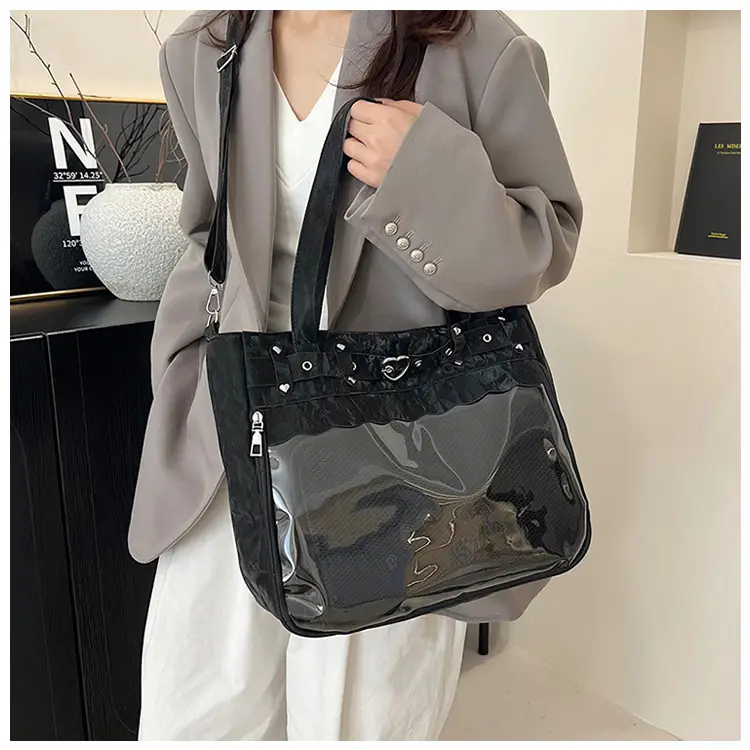 2025 Transparent Square Handbag with Mesh Design — feature 6