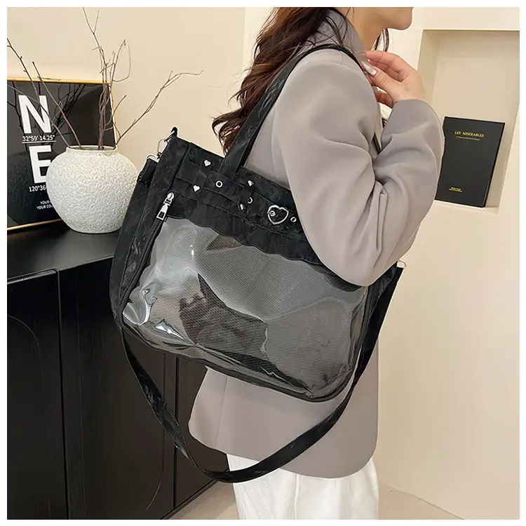2025 Transparent Square Handbag with Mesh Design — feature 7