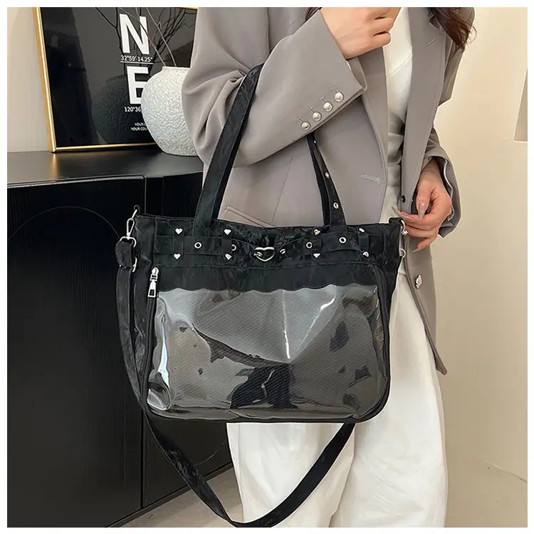 2025 Transparent Square Handbag with Mesh Design — feature 8