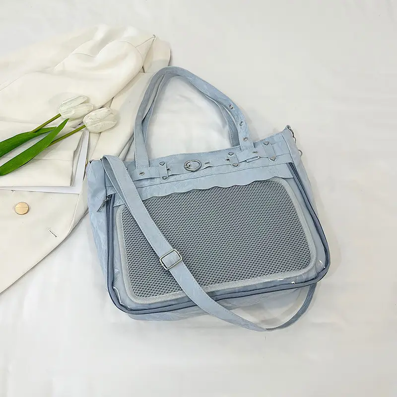 2025 Transparent Square Handbag with Mesh Design - Image 2
