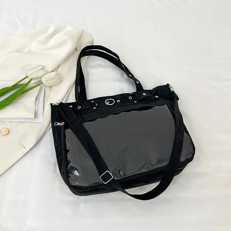 2025 Transparent Square Handbag with Mesh Design - Image 4