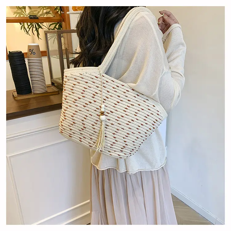 Large Capacity Woven Beach Bag for Women — feature 10