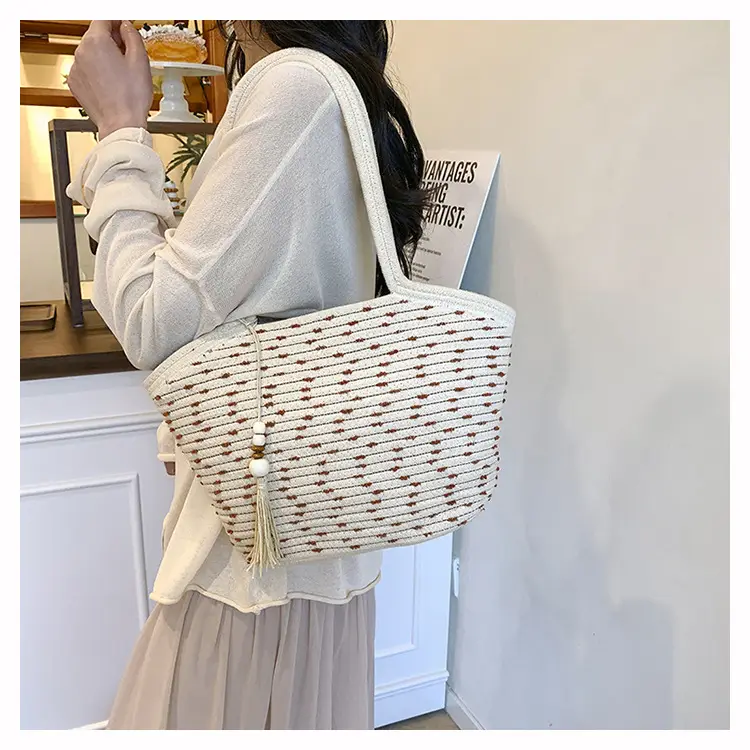 Large Capacity Woven Beach Bag for Women — feature 11