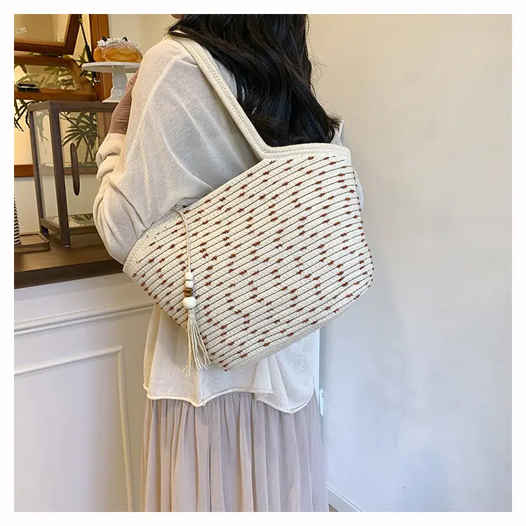 Large Capacity Woven Beach Bag for Women — feature 12
