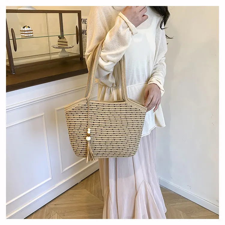 Large Capacity Woven Beach Bag for Women — feature 13