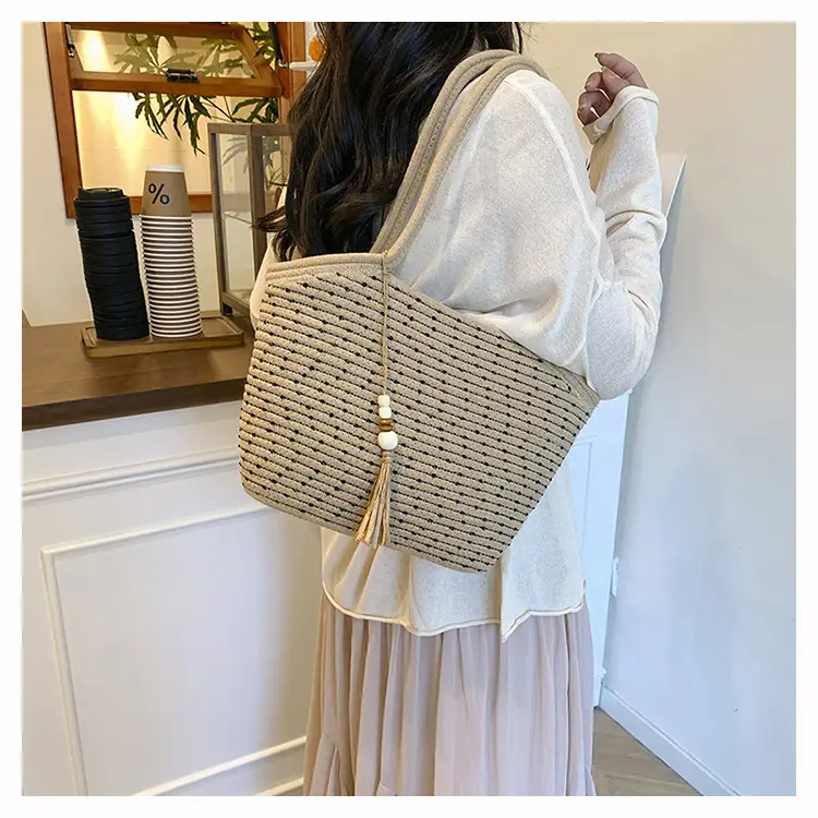 Large Capacity Woven Beach Bag for Women — feature 14