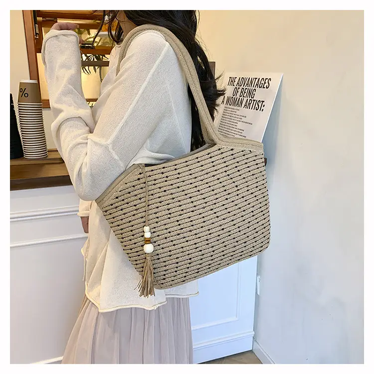 Large Capacity Woven Beach Bag for Women — feature 16