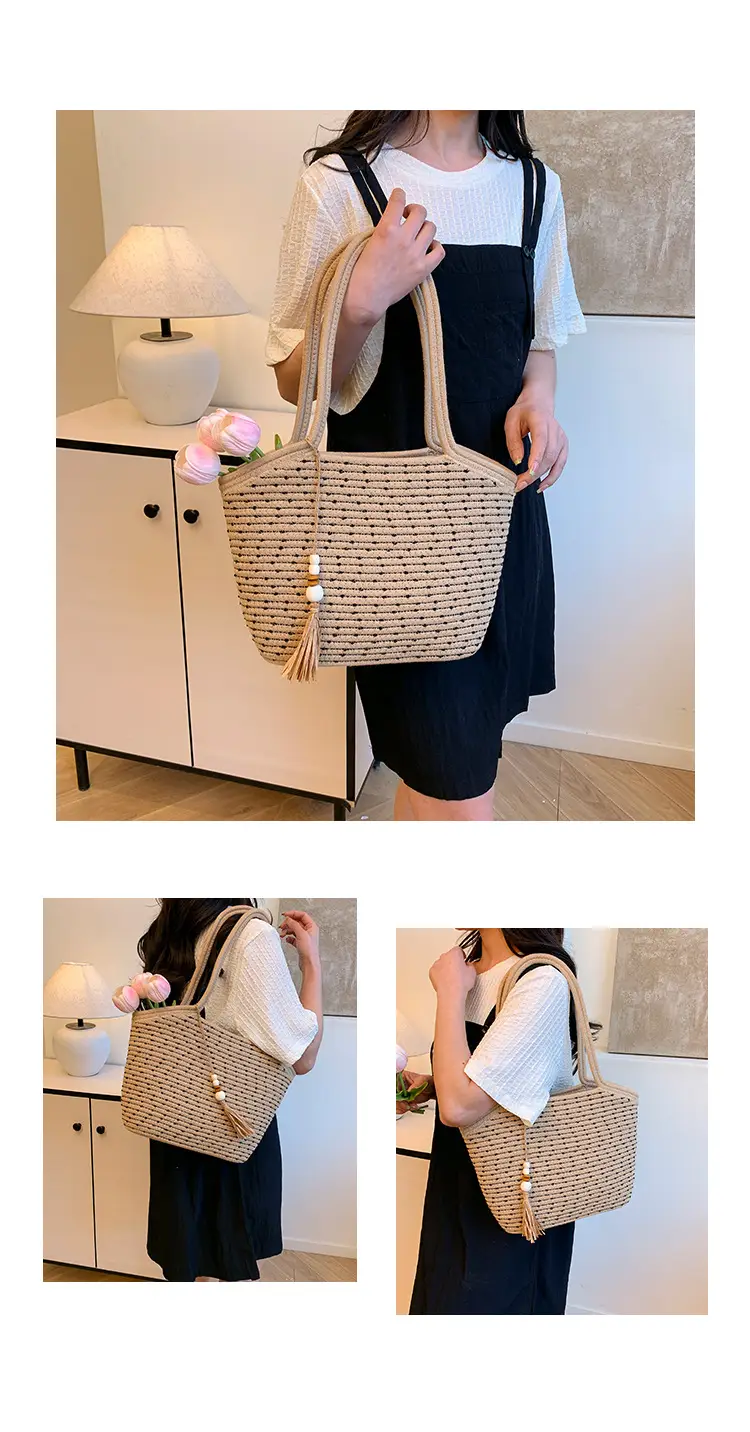 Large Capacity Woven Beach Bag for Women — feature 19