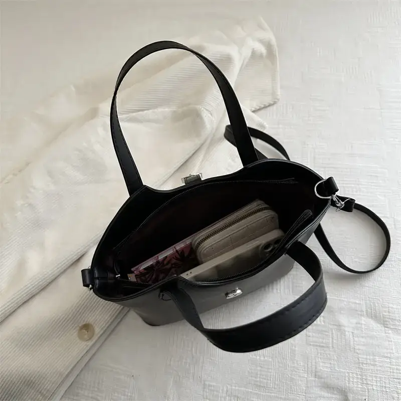 Women's Textured Shoulder Bag White Beige New Arrival - Image 11