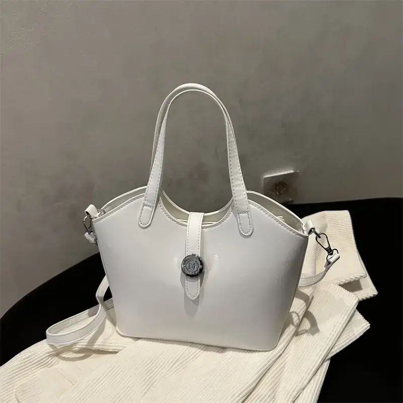 Women's Textured Shoulder Bag White Beige New Arrival — feature 13