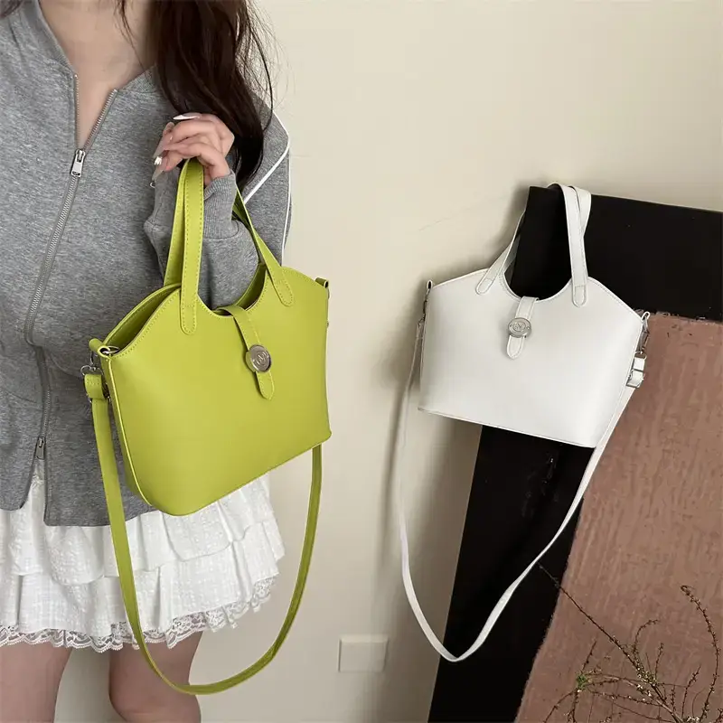Women's Textured Shoulder Bag White Beige New Arrival — feature 24