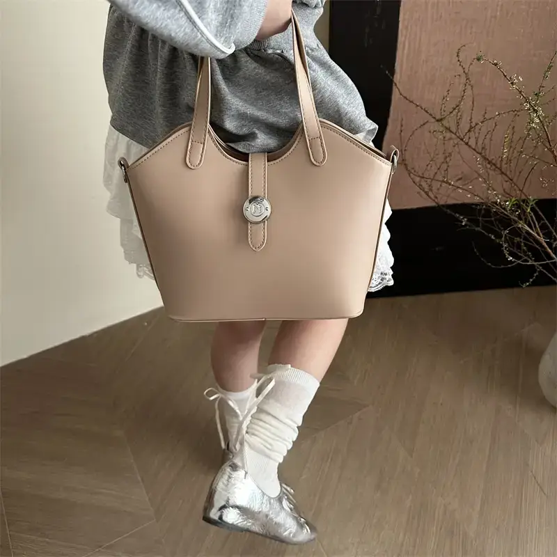 Women's Textured Shoulder Bag White Beige New Arrival — feature 29