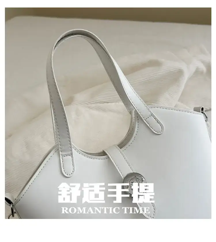 Women's Textured Shoulder Bag White Beige New Arrival — feature 3