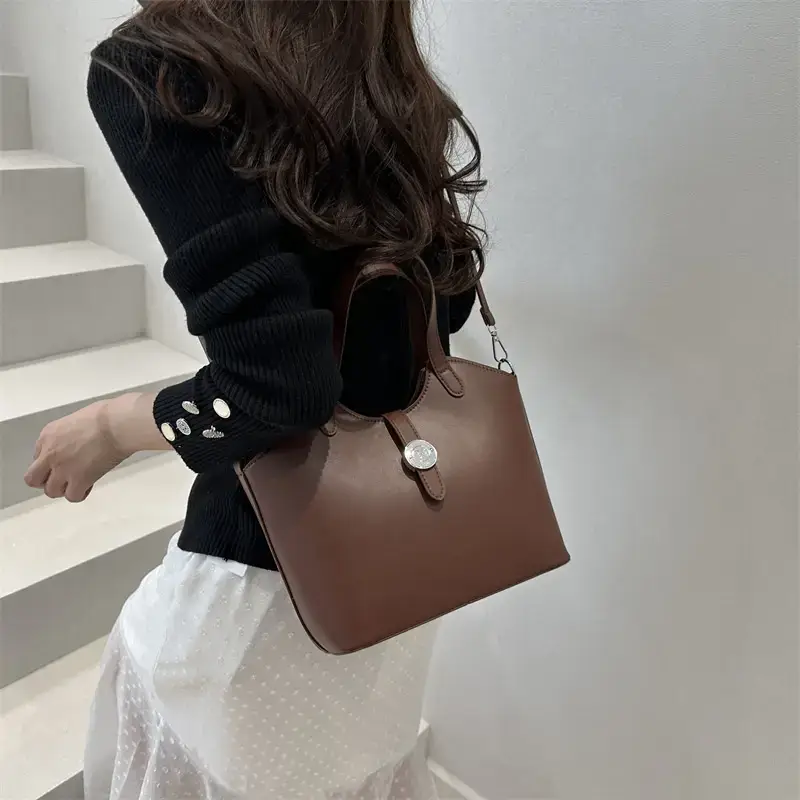 Women's Textured Shoulder Bag White Beige New Arrival — feature 45