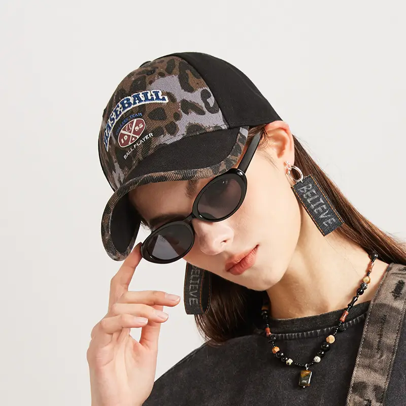 American Leopard Print Baseball Cap for Men Summer Wear