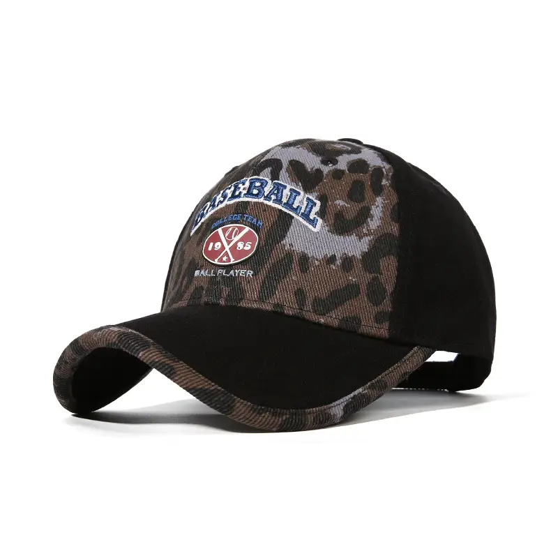 American Leopard Print Baseball Cap for Men Summer Wear