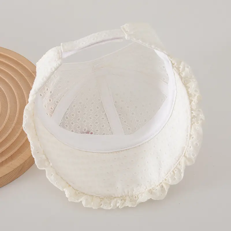 Baby Sunhat with Red Flower Cap Large Bristle — feature 10