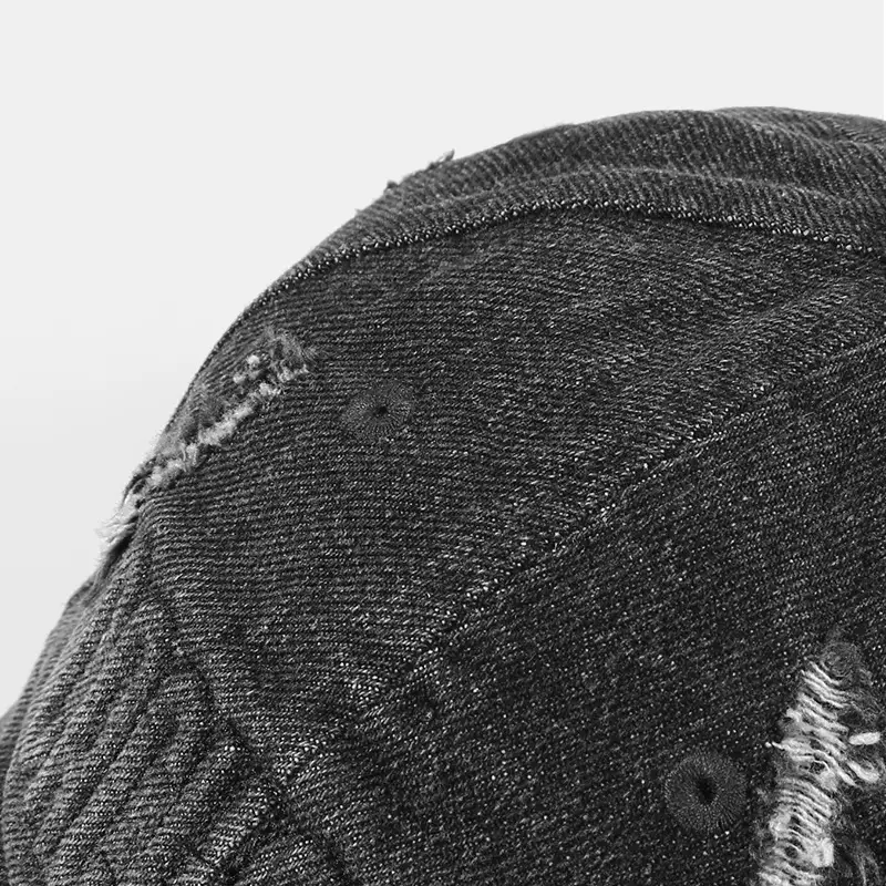 25yo Denim Washed Peaked Cap with "HOOBSG" Embroidery