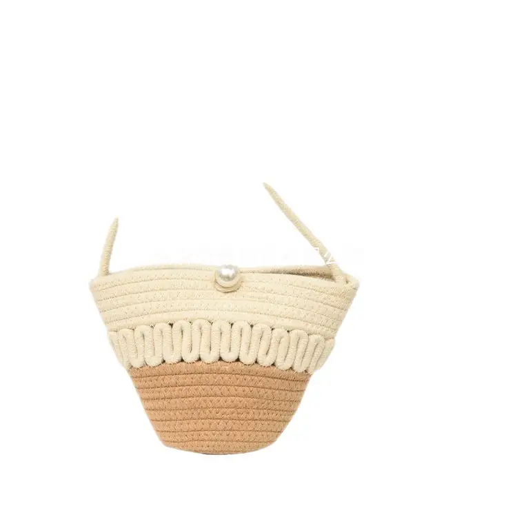 New Summer Women's Pearl Bucket Bag Mini Travel Bag