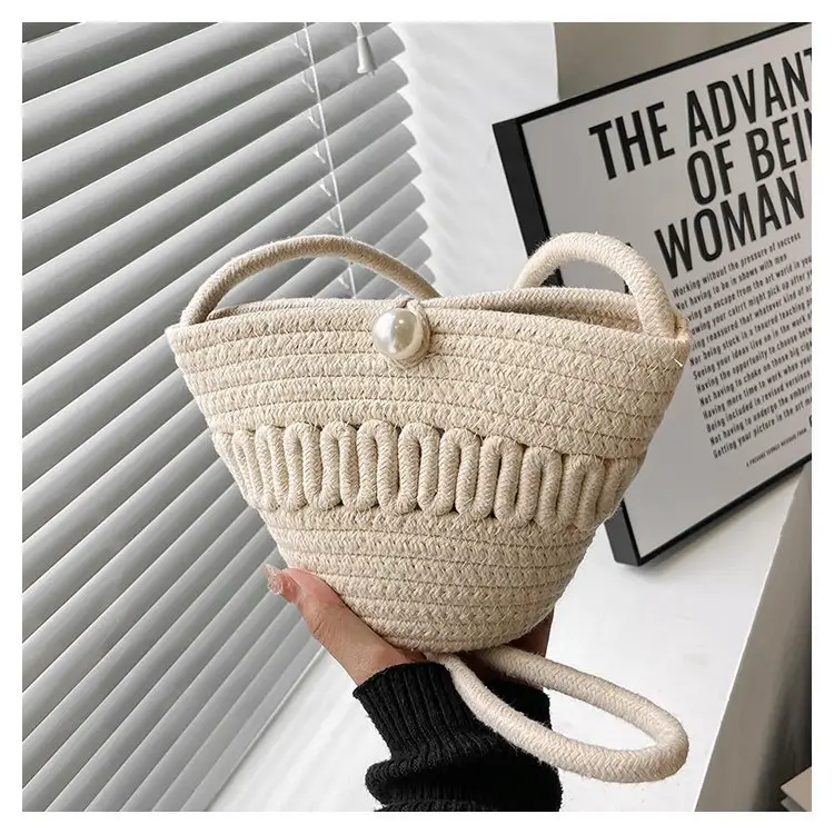 New Summer Women's Pearl Bucket Bag Mini Travel Bag — feature 22