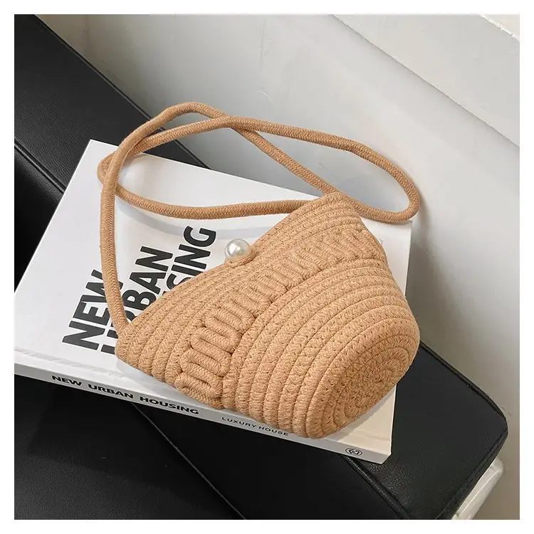 New Summer Women's Pearl Bucket Bag Mini Travel Bag — feature 27