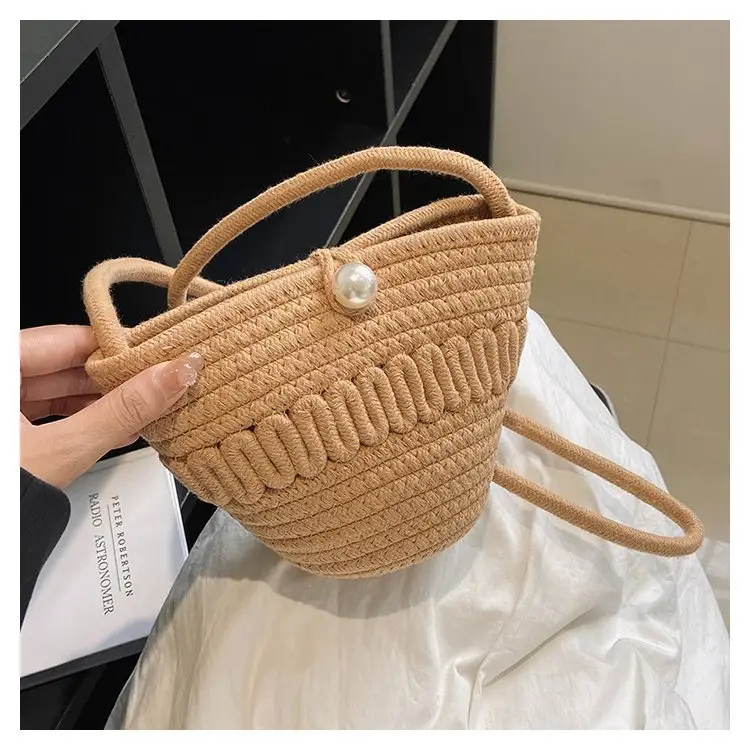 New Summer Women's Pearl Bucket Bag Mini Travel Bag — feature 29