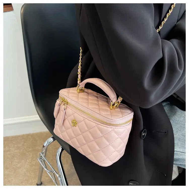 White Quilted Chain Crossbody Bag for Women — feature 10