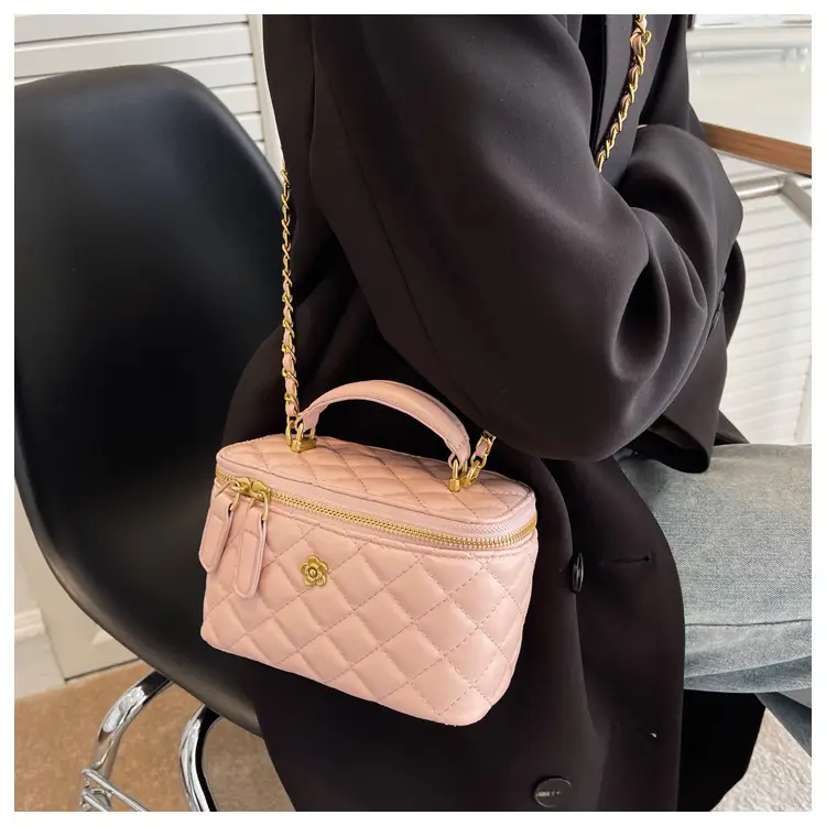 White Quilted Chain Crossbody Bag for Women — feature 11