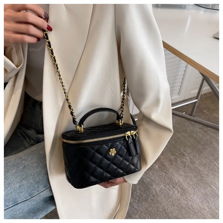 White Quilted Chain Crossbody Bag for Women — feature 16