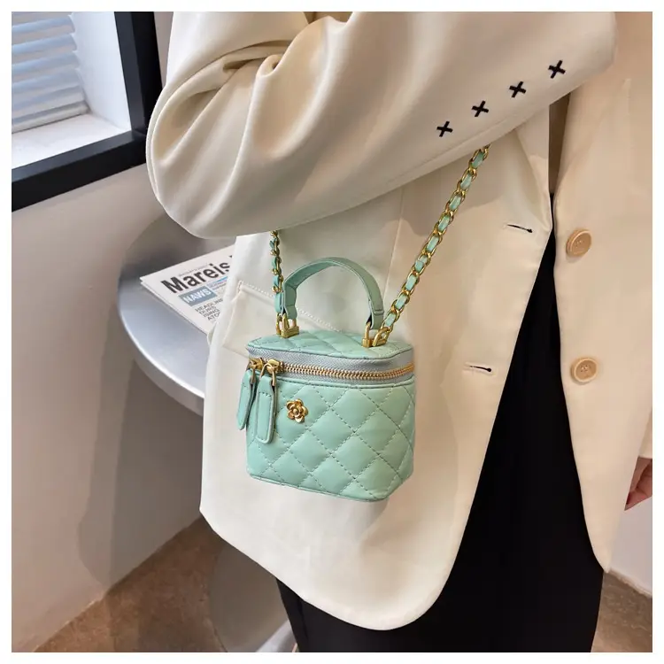 White Quilted Chain Crossbody Bag for Women — feature 23