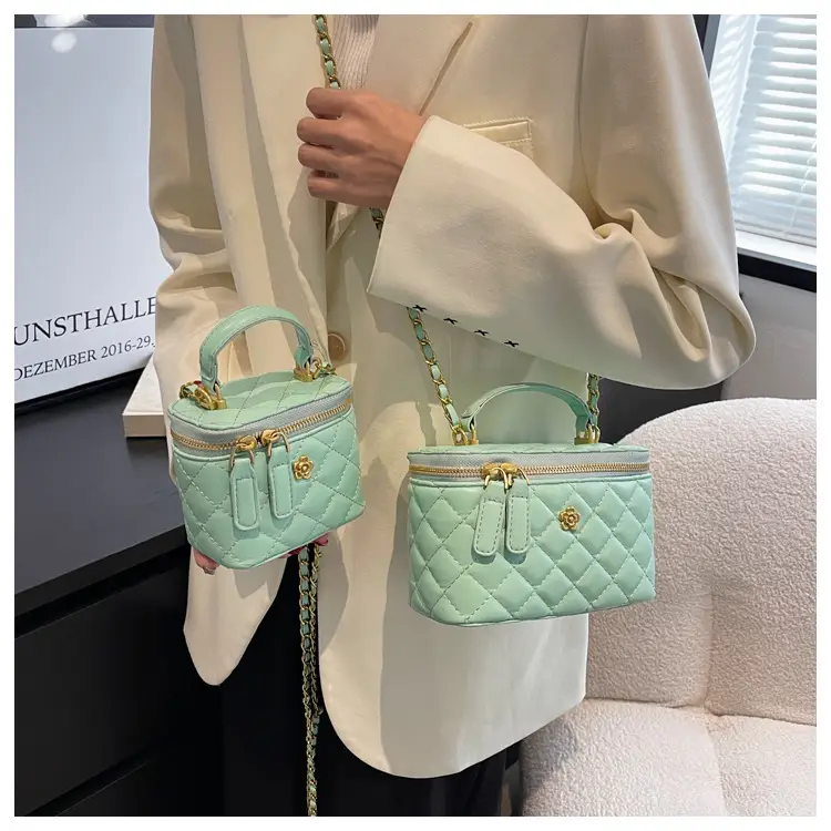 White Quilted Chain Crossbody Bag for Women — feature 24