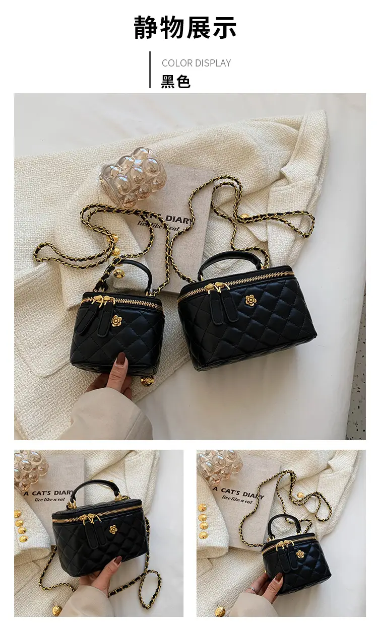 White Quilted Chain Crossbody Bag for Women — feature 26