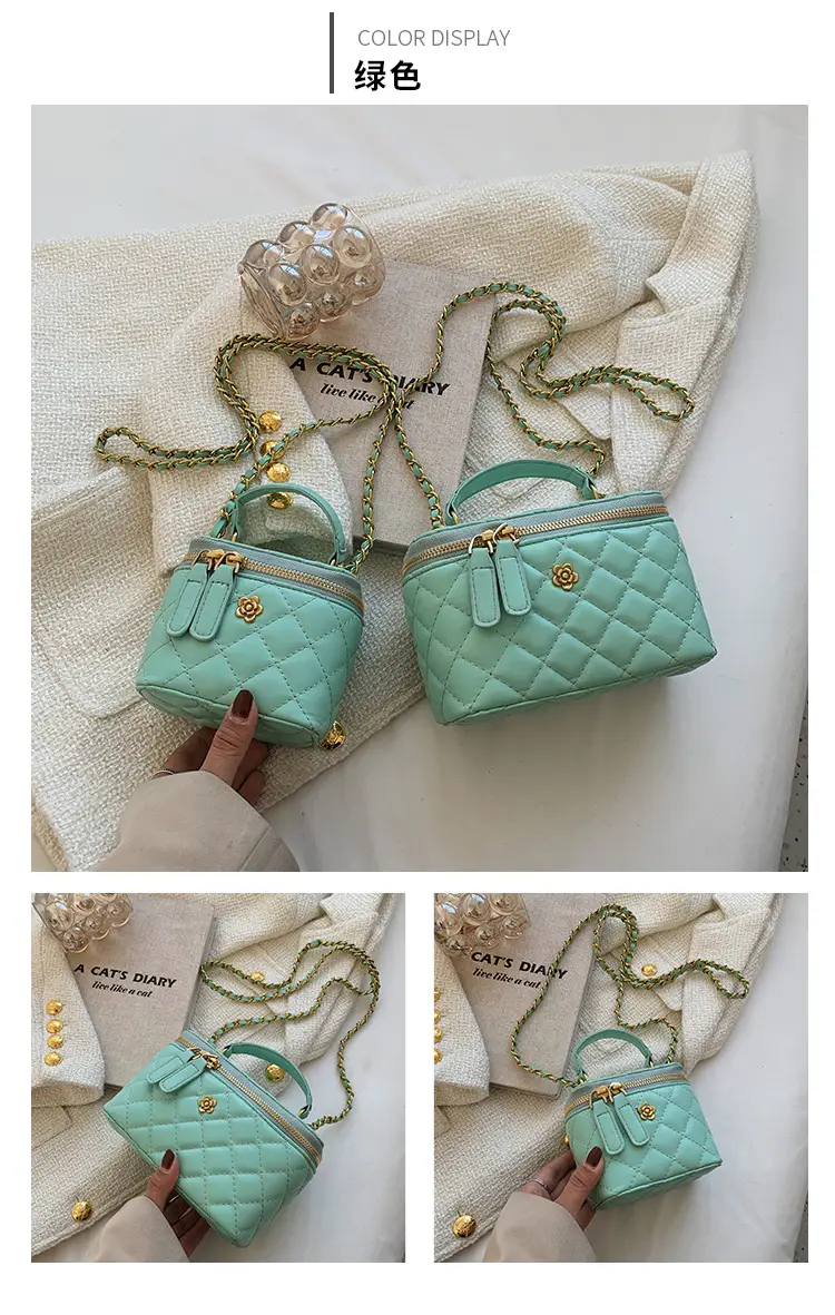White Quilted Chain Crossbody Bag for Women — feature 28