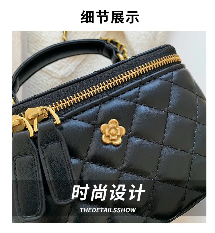 White Quilted Chain Crossbody Bag for Women — feature 3