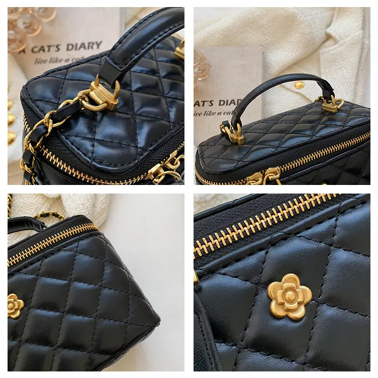White Quilted Chain Crossbody Bag for Women — feature 30