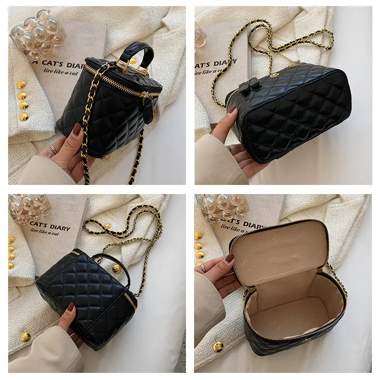 White Quilted Chain Crossbody Bag for Women — feature 8