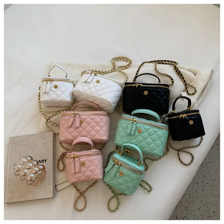 White Quilted Chain Crossbody Bag for Women — feature 9