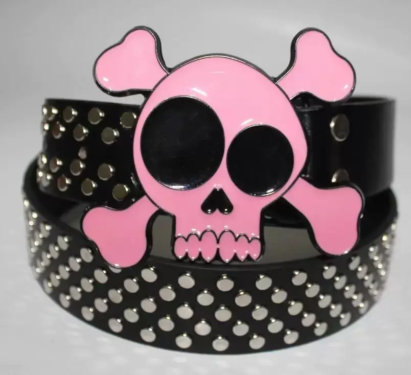 White Faux Leather Belt with Vintage Rivet Stitching and Pom Pom — feature 28