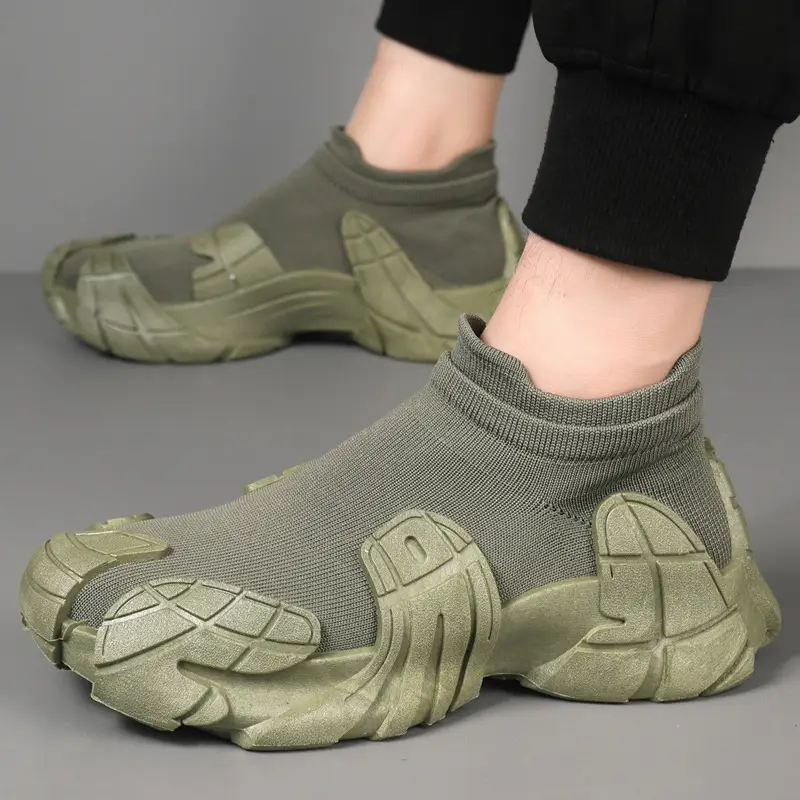 2025 Spring New Parent-Child Shoes Fashionable Versatile Couple Sports Casual Shoes Women's Flyknit Breathable Soft Sole Sock Shoes - Image 8