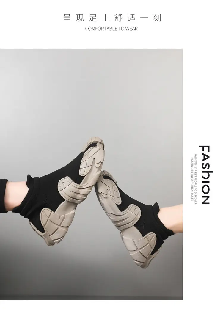 2025 Spring New Parent-Child Shoes Fashionable Versatile Couple Sports Casual Shoes Women's Flyknit Breathable Soft Sole Sock Shoes — feature 12