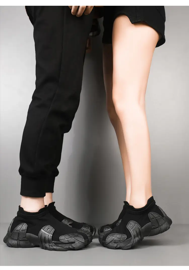 2025 Spring New Parent-Child Shoes Fashionable Versatile Couple Sports Casual Shoes Women's Flyknit Breathable Soft Sole Sock Shoes — feature 14
